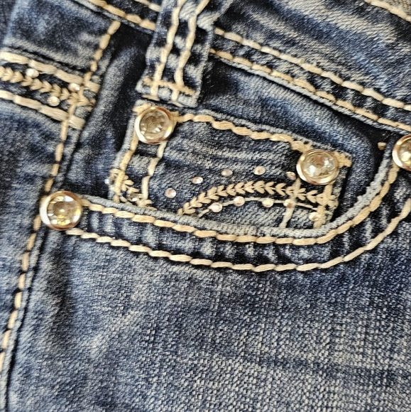 Rock And Roll Embroidered Riding Jeans - Picture 5 of 7
